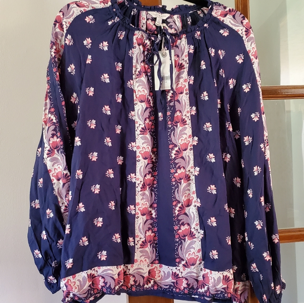 Nwt Lucky Brand boho shirt sz L